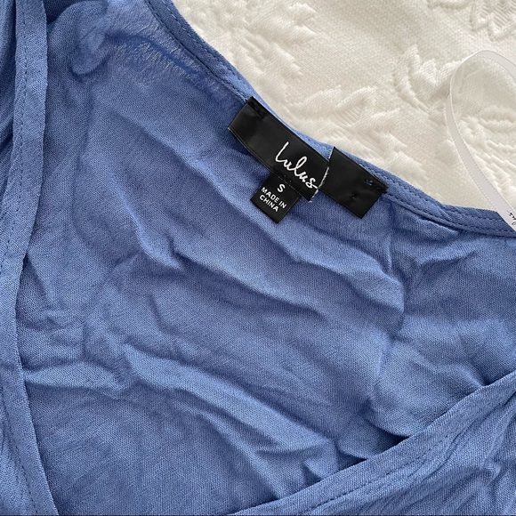 NWOT Lulus Heart of Marigold Denim Blue Wrap Maxi Dress Small - Picture 3 of 7